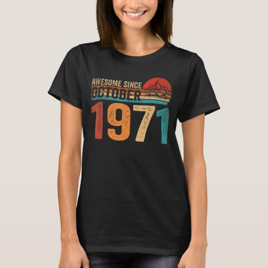 10月以来51歳素晴らし51誕生日 Tシャツ (正面)