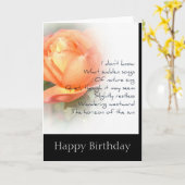 10月桃バラ詩誕生日 カード (黄色い花)