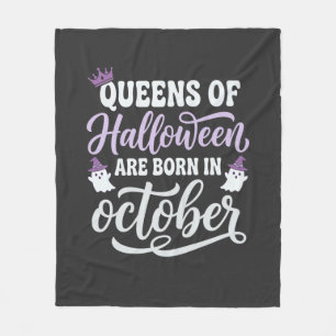 10月生まれのハロウィンクイーンズの誕生日 フリースブランケット