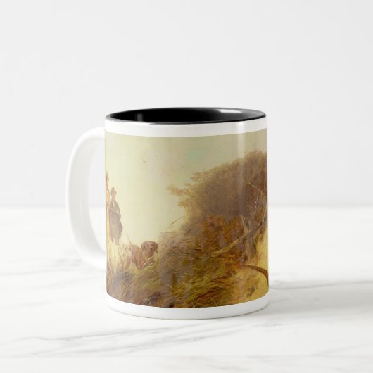 10月第1のキジの上で歩くこと(Alを見て下さい ツートーンマグカップ (正面左)