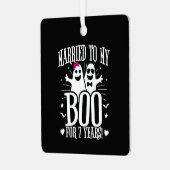 10月結婚創立おもしろい7周年 メタルオーナメント (正面左)