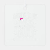 10月結婚10日おもしろい記念 メタルオーナメント (裏面)