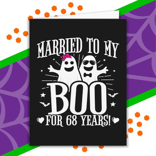 10月結婚68日おもしろい記念 カード