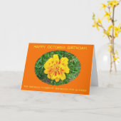 10月花特有ハッピーバースデー車 カード (黄色い花)