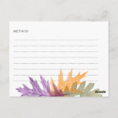 10月葉ブライダルシャワーレシピカード ポストカード (裏面)