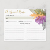10月葉ブライダルシャワーレシピカード ポストカード (正面)