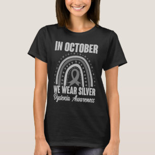 10月衣服シルバーレインボーレオパード失読症Aw Tシャツ