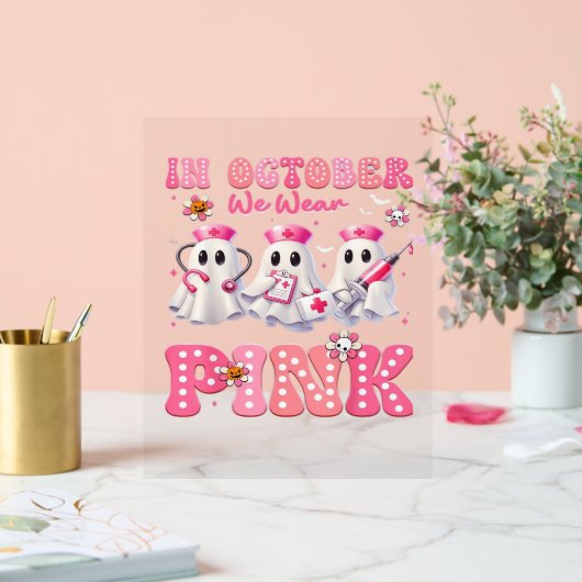 10月衣服ピンクブーナースハロウィーンコスチュームウォム アクリルサイン (ウェディング)