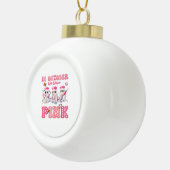 10月衣服ピンクブーナースハロウィーンコスチュームウォム セラミックボールオーナメント (右)