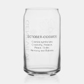 10月誕生フラワーコスモス名前をカスタムする ガラス缶 (裏面)