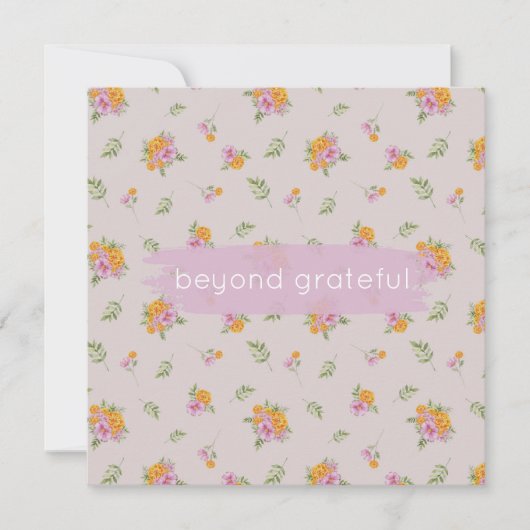 10月誕生フラワーマリゴルドコスモスゴトリーギ サンキューカード (正面)