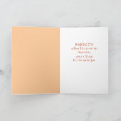 10月誕生フラワーマリゴールド誕生日カード カード (内部)