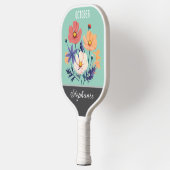 10月誕生フラワー名前をカスタムする ピックルボールラケット (左)