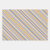 10月誕生日おもしろいオレンジパープルブラック3 ラッピングペーパーシート (正面3)