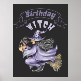 10月誕生日ウィッチ不気味ハロウィーン ポスター