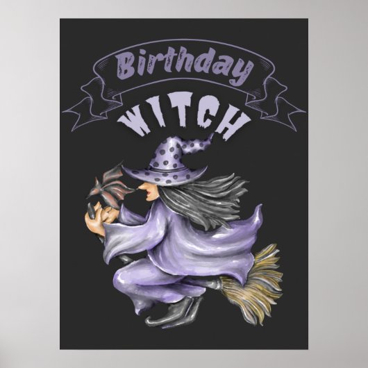 10月誕生日ウィッチ不気味ハロウィーン ポスター (正面)
