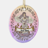 10月誕生日エンジェルバースデーカスタムオーナメント セラミックオーナメント (右)