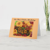 10月誕生日フラワーコスモスピース調和カード カード (正面)