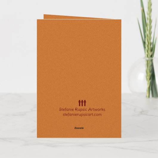 10月誕生日フローラカードMarigolds/コスモス サンキューカード (裏面)