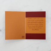 10月誕生日フローラカードMarigolds/コスモス サンキューカード (内部)