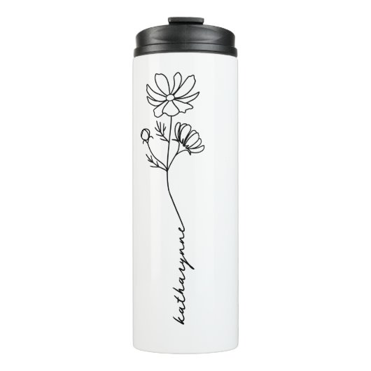 10月誕生日月フラワーコスモス タンブラー (正面)