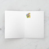 10月誕生日、秋フクロウバード カード (内部)