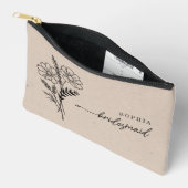 10月誕生月フラワーブライアッパーソナライズされたドメイド アクセサリーポーチ (見開き)