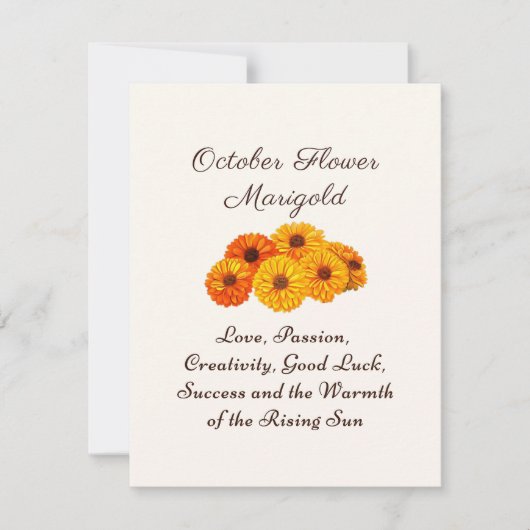 10月誕生月フラワーマリゴールドエレガント (正面)