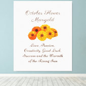 10月誕生月フラワーマリゴールドエレガント キャンバスプリント (インサイチュ (ウッドフロア))