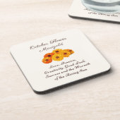 10月誕生月フラワーマリゴールドエレガント コースター (左側)