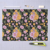 10月誕生月フラワーマリゴールドコスモス 薄葉紙 (クラフト)