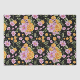 10月誕生月フラワーマリゴールドコスモス 薄葉紙