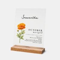 10月誕生月フラワーマリゴールドパーソナライズされた