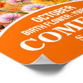 10月誕生月花クリスチャンウォールアート ポスター (角)