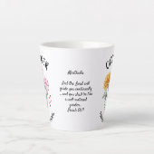 10月誕生月花クリスチャンパーソナライズされた カフェラテマグ (正面)