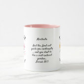 10月誕生月花名前をカスタムするクリスチャン マグカップ (中央)