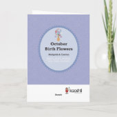 10月誕生花グリーティングカード サンキューカード (裏面)