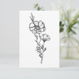 10月誕生花誕生日カードCosmo ノートカード