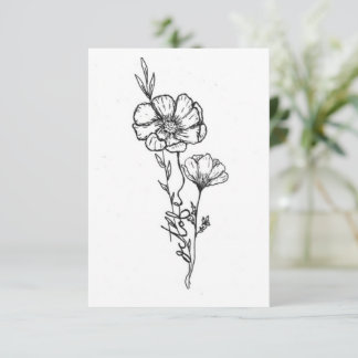 10月誕生花誕生日カードCosmo ノートカード