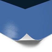 10月雨傘タイポグラフィブルー ポスター (コーナー)