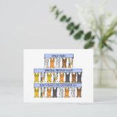 10月1日かわいいマンガ猫たち ポストカード (スタンド正面)