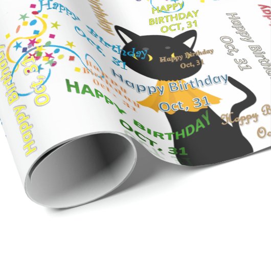 10月1日誕生日ギフトラッピング紙 ラッピングペーパー (ロールコーナー)