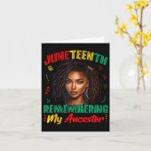 10月11日アフリカの祖先自由を思い出す カード (黄色い花)