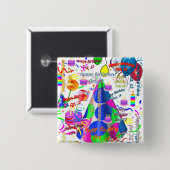 10月12日誕生日スクエアボタン 缶バッジ (正面&裏面)