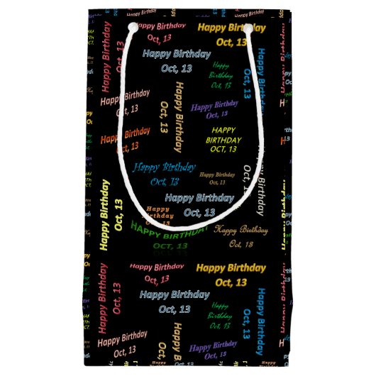 10月13日誕生日抱き枕 スモールペーパーバッグ (正面)