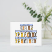 10月14誕生日かわいい猫たち ポストカード (スタンド正面)