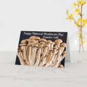 10月15日はナショナルマッシュルームおもしろいの日 カード (黄色い花)