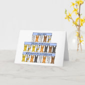 10月16日の誕生日猫 カード (黄色い花)