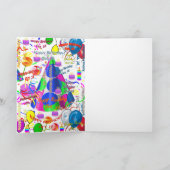 10月16日誕生日グリーティングカード折り カード (内部)