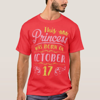 10月17生まれ日のハッピーバースデーだった Tシャツ